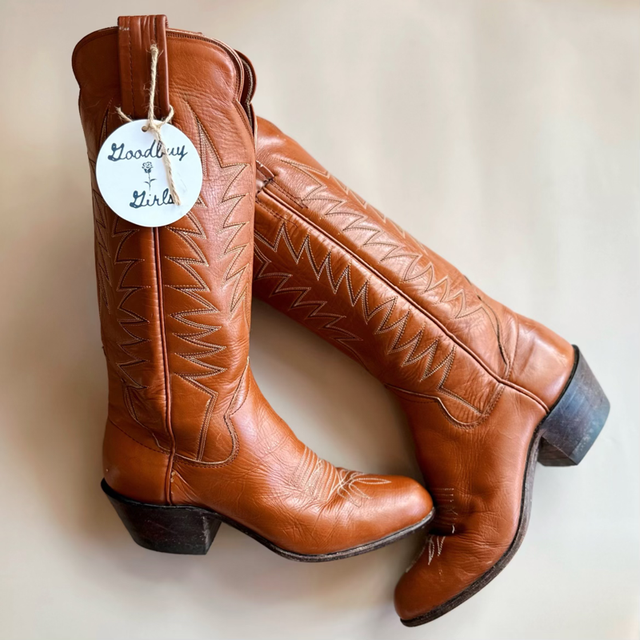 Cowboy Boots - Tall Caramel top Brown Size 10