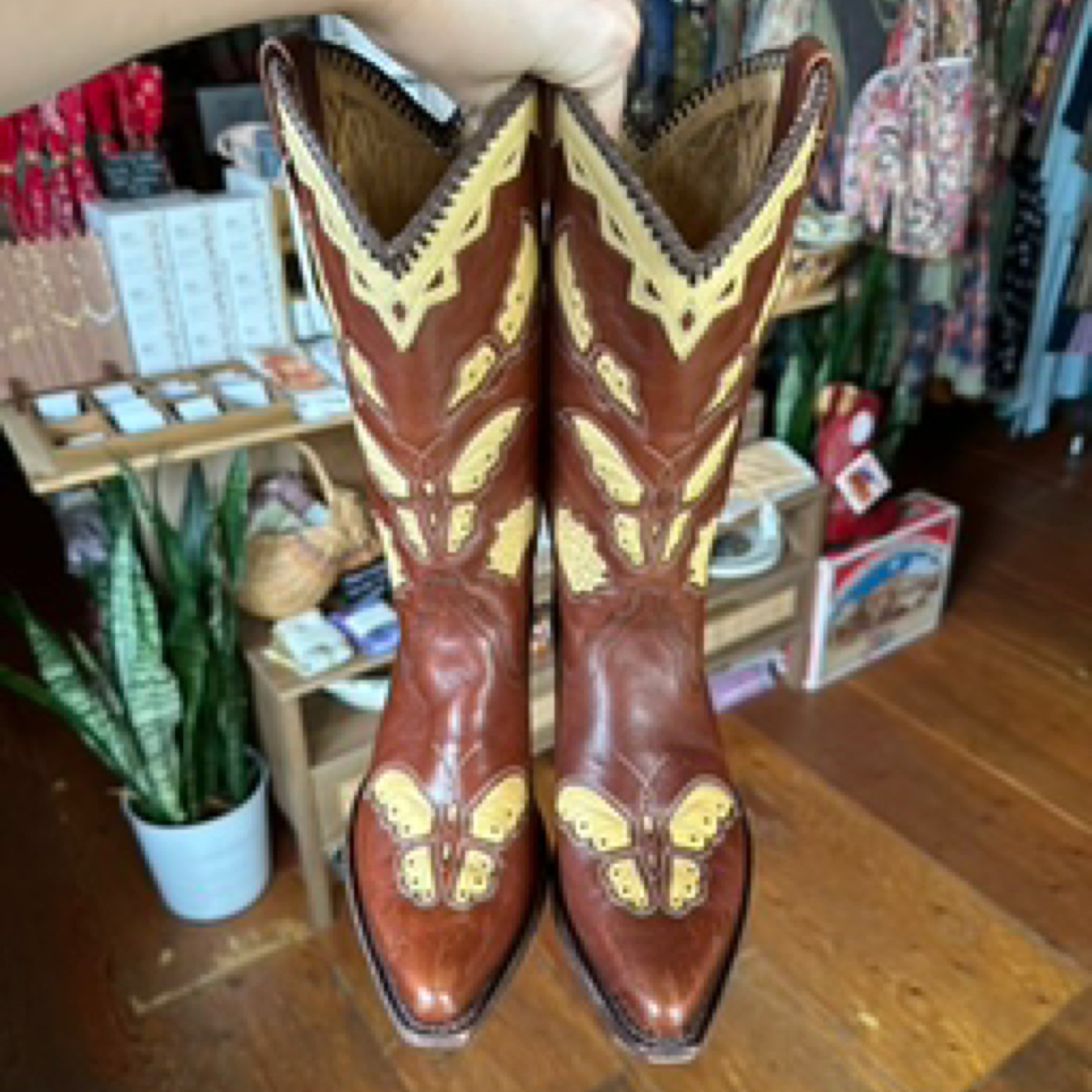 Juicy Couture Y2K Butterfly Cowgirl Boots Size 7.5 Goodbuy Girls